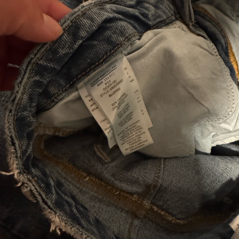 Good American Classic Blue Straight Leg Jeans - Picture 3 of 4